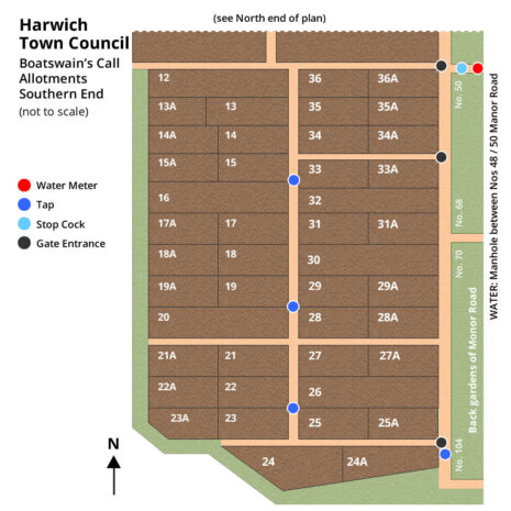Boatswain's Call South End Allotment Map - Harwich Town Council